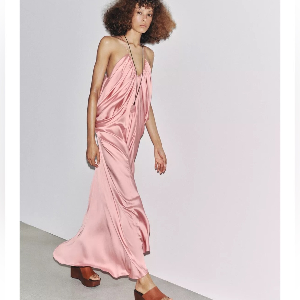 Zara Pink Strapless Dress